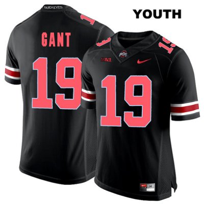 Youth NCAA Ohio State Buckeyes Dallas Gant #19 College Stitched Authentic Nike Red Number Black Football Jersey QE20U26OP